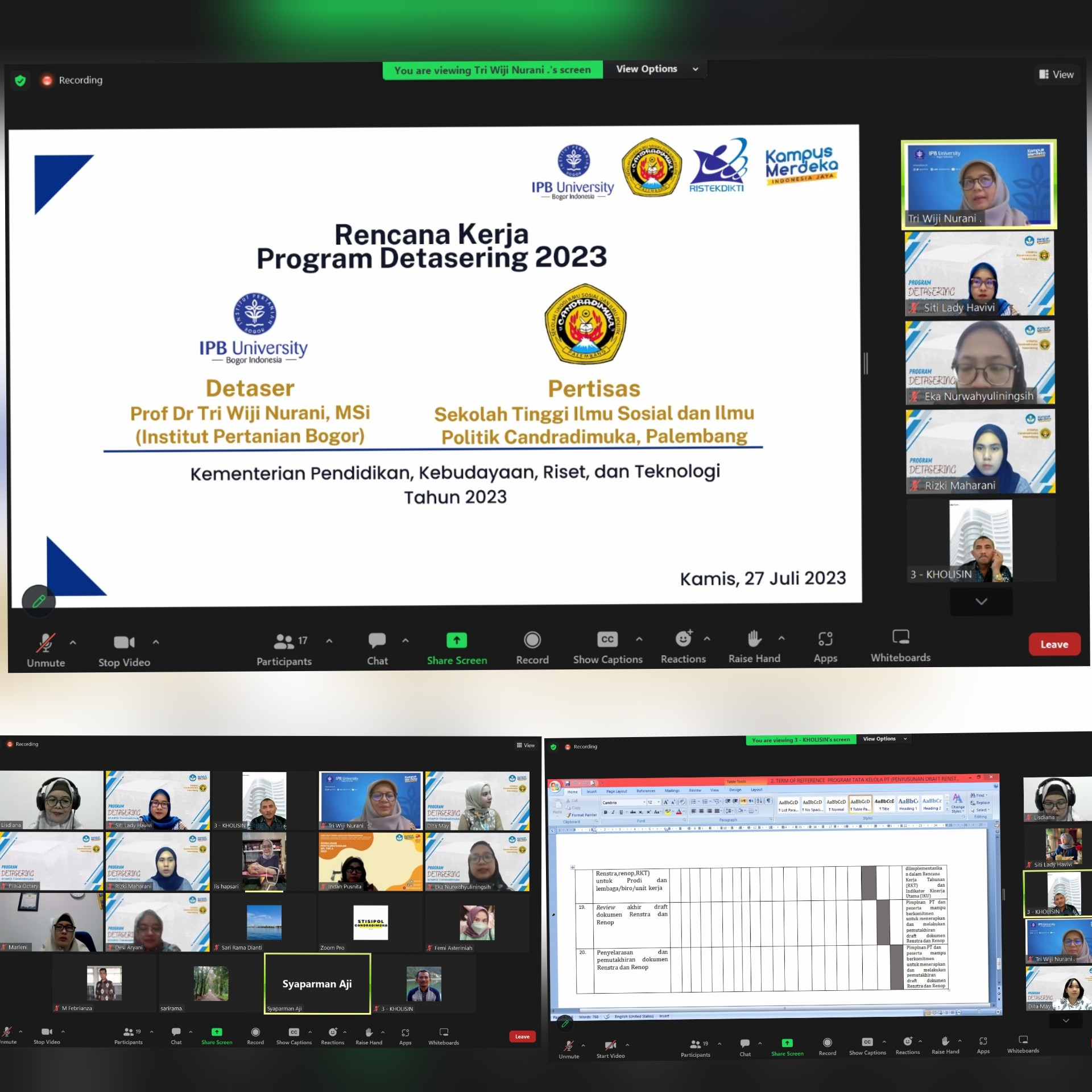 Pembukaan acara Program Detasering STISIPOL Candradimuka