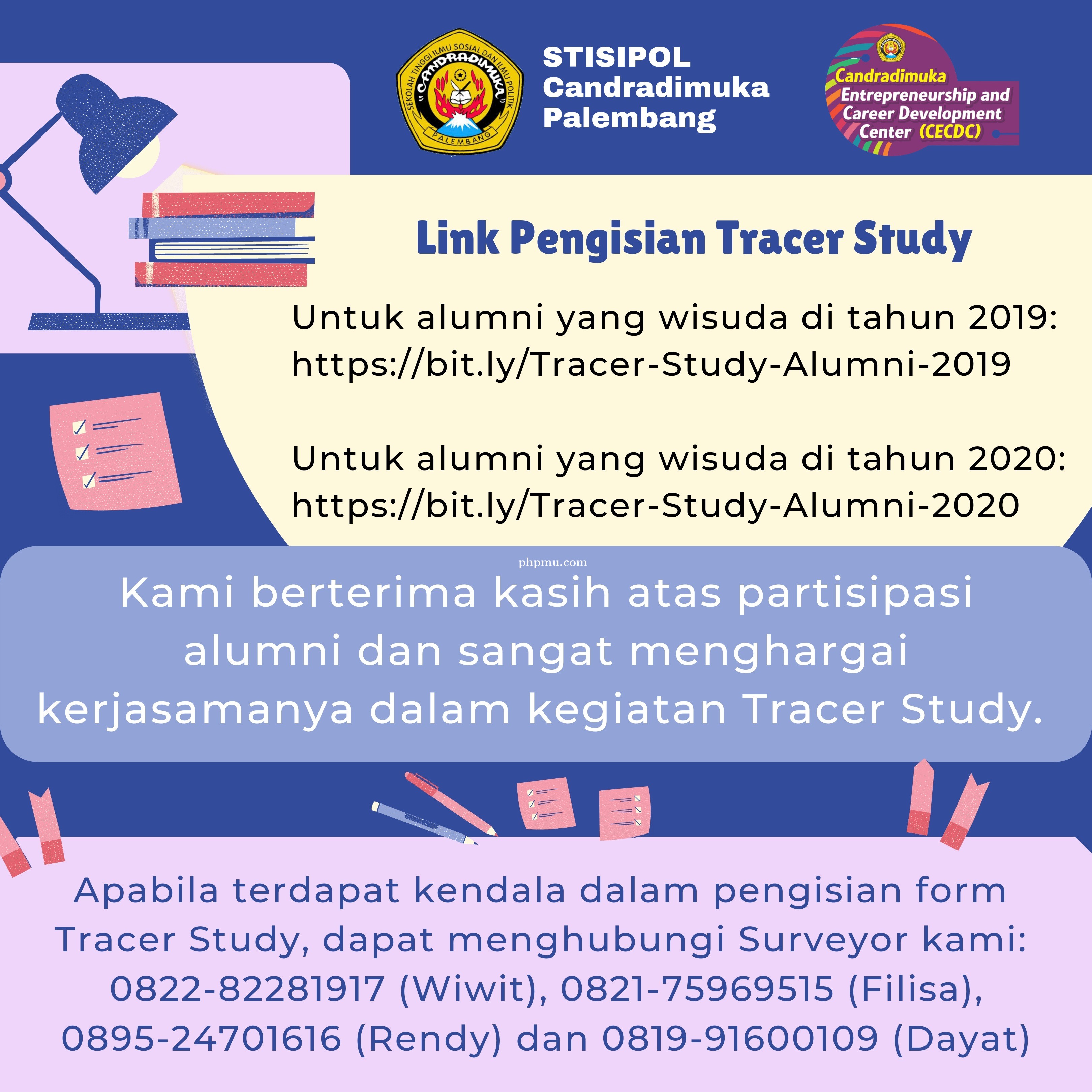 [Reminder] Link Pengisian Tracer Study STISIPOL Candradimuka