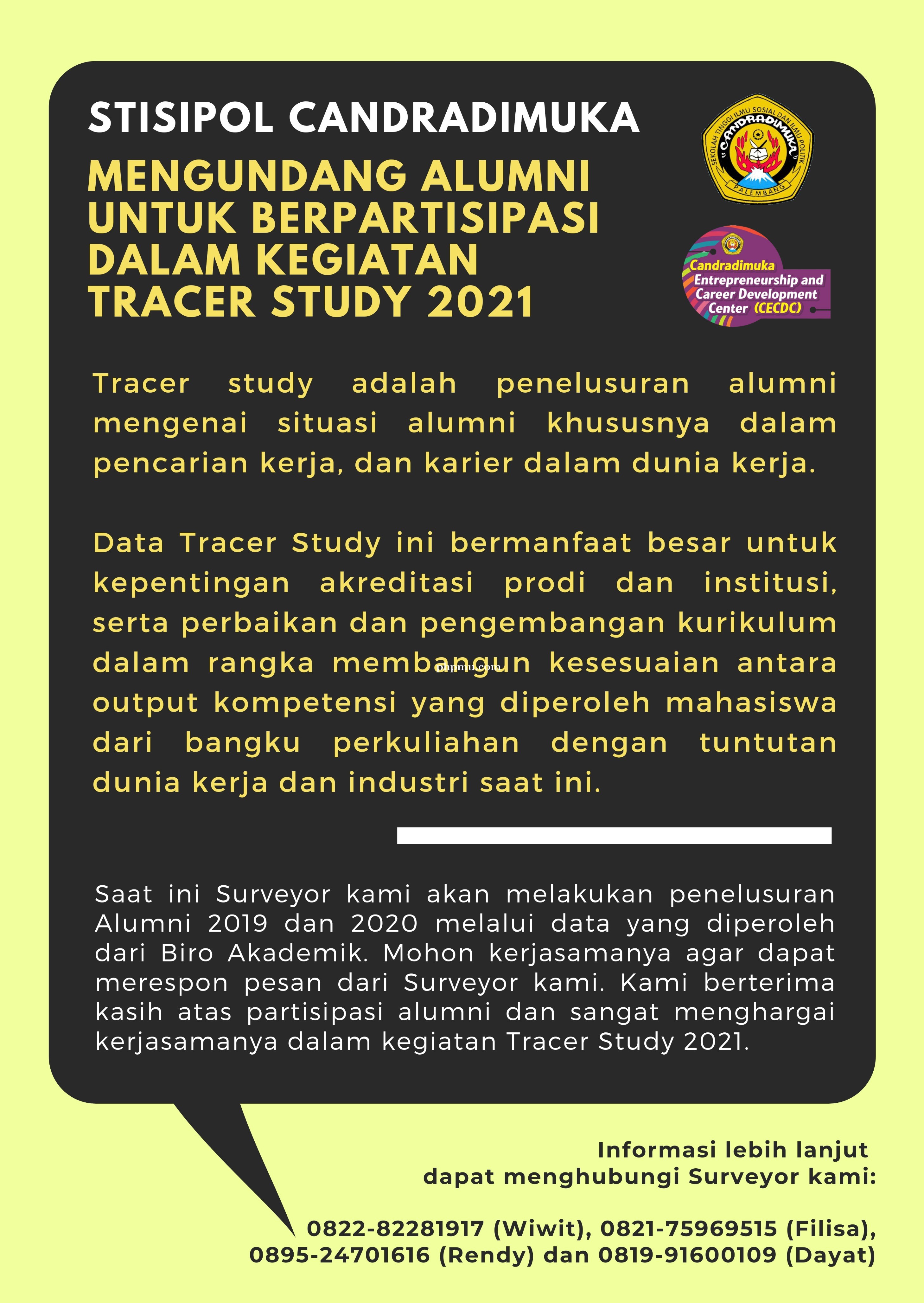 Tracer Study STISIPOL Candradimuka 2021